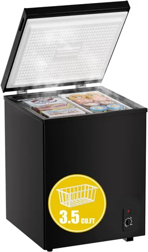 Congelador de 3.5 pies cúbicos tipo cajón - Mini congelador profundo compacto de puerta superior abierta, de pie, eficiente energéticamente,