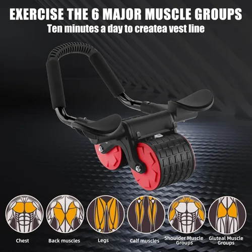 Miniatura 2 de Uota Rueda Abdominal de Rebote Automático con Soporte para Codo, Rodillo Abdominal para Máquina de Ejercicio Abdominal, Equipo de Entrenamiento