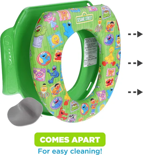 Miniatura 3 de Sesame Street "Framed Friends" - Asiento suave para ir al baño y asiento de entrenamiento para ir al baño, cojín suave, entrenamiento para ir al