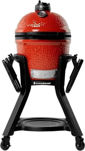 Miniatura 2 de Joe Jr - Parrilla de carbón portátil de 3 piezas por Kamado Joe con cubierta de parrilla y carrito con estantes laterales