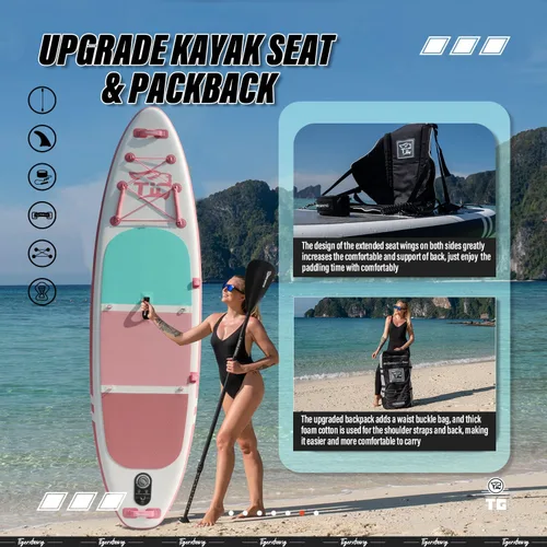 Miniatura 4 de Inflatable Paddle Board with Premium SUP Board Accessories, Allround Paddle Boards for Adults/Youth,Stand Up Paddle Board Defender Collection