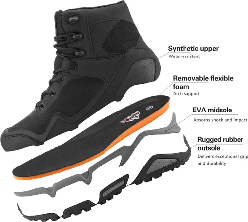 Miniatura 4 de NORTIV 8 Botas de senderismo impermeables para hombre, zapatos de montañismo para mochileros