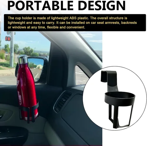 Miniatura 5 de 2 portavasos para automóvil, expansor portátil para bebidas, antideslizante para almacenamiento de bebidas y tazas, universal para la mayoría