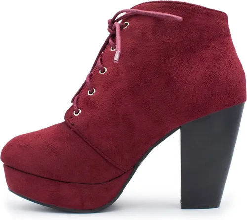 Miniatura 3 de Forever Link modelo Camille-86 - Botines con cordones y tacón grueso para mujer