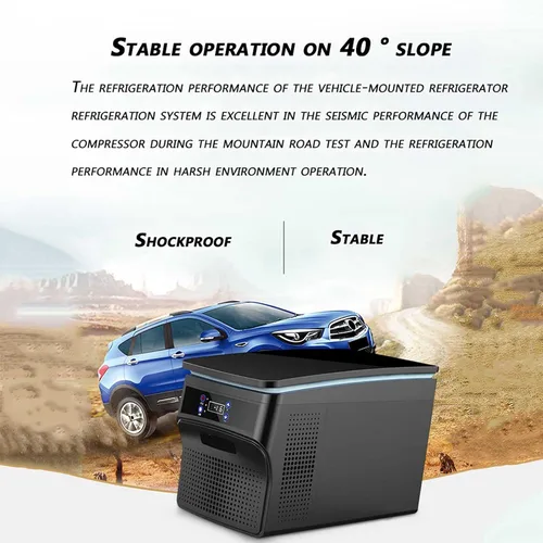 Miniatura 4 de Refrigerador portátil para automóvil, enfriador de automóvil -4.0 °F a 68.0 °F Compresor eléctrico basado en compresor 12V/24V para vehículos