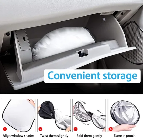Miniatura 4 de Parasol plegable para el parabrisas del automóvil, protector solar para el volante para bloquear los rayos UV y mantener tu vehículo más fresco