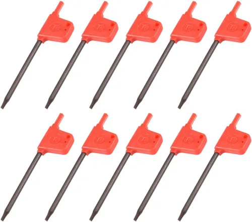 Miniatura 7 de uxcell Destornillador Torx, llave inglesa T6 S2 con mango de bandera de estrella, 10