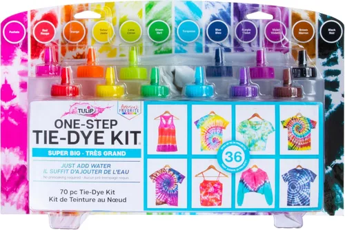 Miniatura 5 de Tulip One-Step Tie-Dye Kit 12 botellas grandes de color arcoíris de 4 onzas Manía