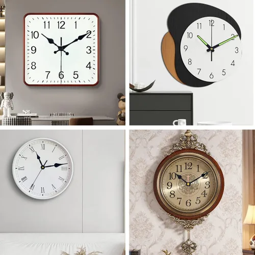 Miniatura 5 de EMOON Kit de reemplazo de mecanismo de reloj silencioso de 3 piezas, piezas de movimiento de reloj operadas por batería con 7 manecillas de reloj