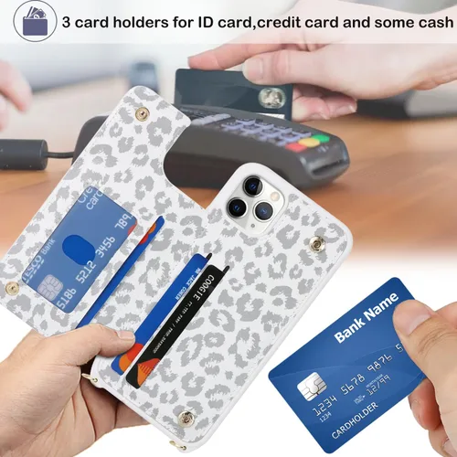 Miniatura 2 de Havaya Funda cruzada para iPhone 11 Pro Max con correa para mujer, funda para iPhone 11 Pro Max con tarjetero para iPhone 11 Pro Max, funda de piel