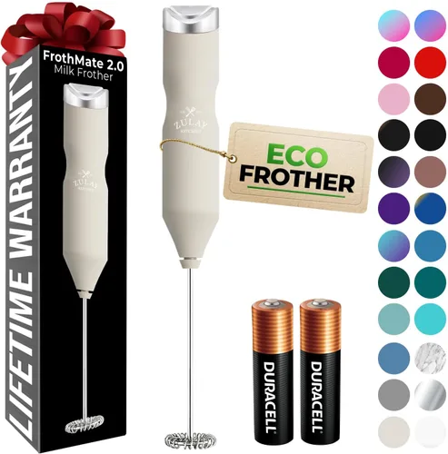 Miniatura 31 de Zulay Kitchen - Batidor eléctrico de mano para café, lattes, capuchinos, matcha y chocolate caliente, mezclador portátil para bebidas, accesorio