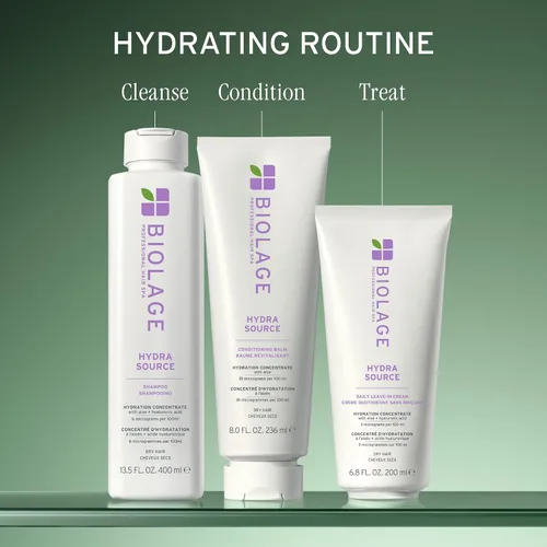 Miniatura 10 de Biolage Hydra Source Shampoo & Conditioning Balm Set - Deeply Hydrates & Moisturizes Dry Hair, Infused with Fermented Aloe & Micro-Filtered