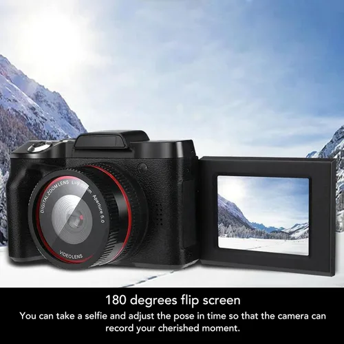 Miniatura 4 de Cámara digital, cámara de vlogging HD de 16 megapíxeles, cámara compacta con zoom digital de 16X, cámara selfie, grabación en bucle, cámara digital