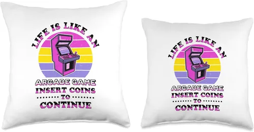 Miniatura 3 de Retro Gaming Gifts Video Player Retro Gamer Classic 80s Arcade Game - Almohada de 16 x 16 pulgadas, multicolor