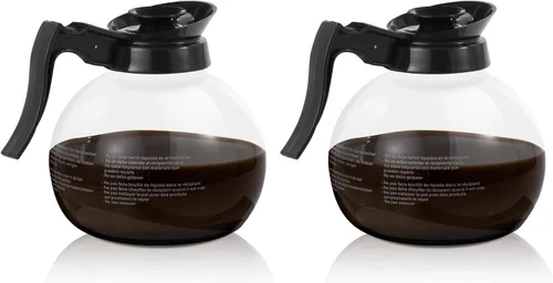 Miniatura 6 de SYBO Decantador para cafetera, 12 tazas de cristal para café, color negro