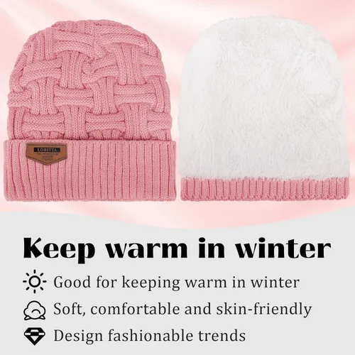 Miniatura 132 de Loritta Gorro de invierno cálido de punto grueso y holgado para hombre