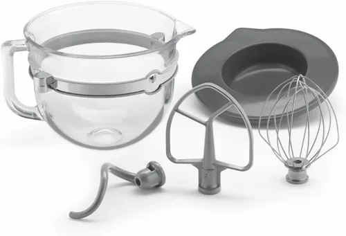 Miniatura 6 de KitchenAid Tazón de Vidrio de 5 Cuartos con Cabeza Inclinable con Marcas de Medición y Tapa - KSM5GB