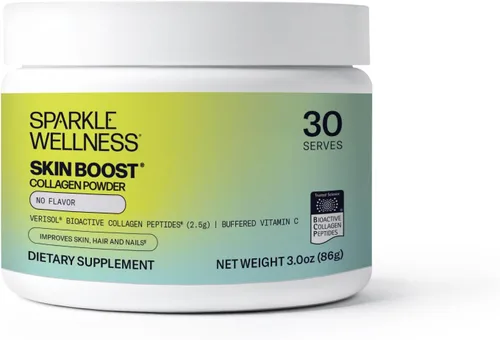 Miniatura 15 de Sparkle Wellness VERISOL Péptidos de colágeno hidrolizados Bioactivos Suplemento de polvo de colágeno con vitamina C para la salud de la piel