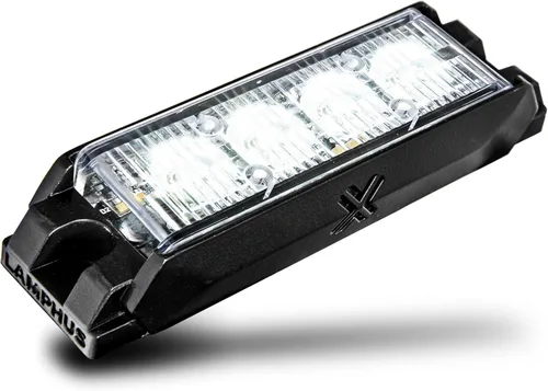 Miniatura 17 de LAMPHUS NanoFlare - Luz de advertencia estroboscópica de 5 pulgadas y 6 W, color blanco ámbar, luz de advertencia estroboscópica para parrilla