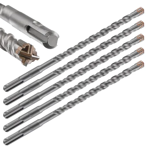 Miniatura 20 de Wensilon Kit de brocas para hormigón de 8 pulgadas, material de carburo de doble rosca de tipo cruzado, adecuado para hormigón, ladrillo, paredes