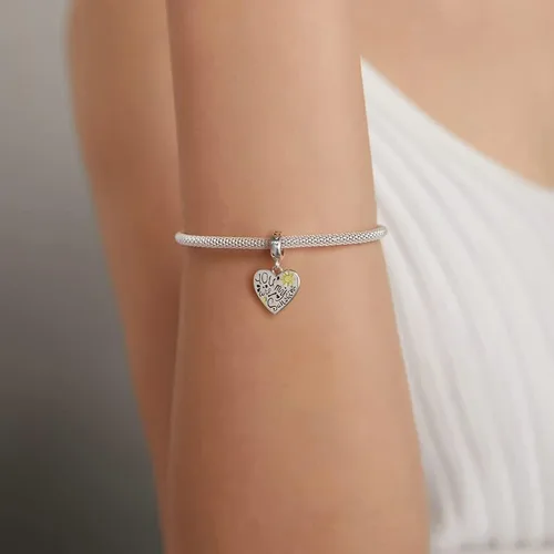Miniatura 6 de MOWIMO Dijes colgantes de corazón de astroanut Infinity Rainbow Love para dijes de plata de ley 925 Lucky Evil Eye Snkae para mujer dije de feliz