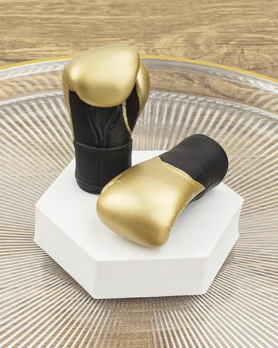 Miniatura 3 de Guantes de Boxeo Marionetas de Dedo Mini, ¡Noquea Tu Estrés! Cosas Raras Regalos Blanco Elefante al Azar, Oro - 2 Piezas