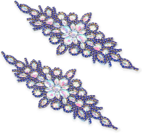 Miniatura 10 de Apliques de cuentas de perlas de diamantes de imitación rojos apliques de novia accesorios de cristal de ajuste de diamantes de imitación
