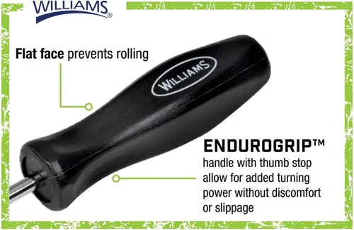 Miniatura 2 de Williams JHWSDE-53 Endurogrip Destornillador ranurado para gabinete con mango de agarre cómodo de primera calidad, longitud de hoja de 3 pulgadas