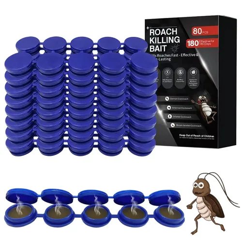 Paquete de 80 cebo de gel para cucarachas, solución de infestación de cebo de gel de cucaracha altamente eficaz, mata cucarachas de acción rápida,