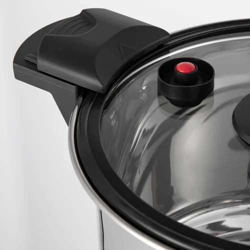 Miniatura 6 de Olla a presión de gran capacidad de 7.4 cuartos de galón, olla a presión de acero inoxidable con tapa de vidrio operativo, olla a presión de 60 Kpa