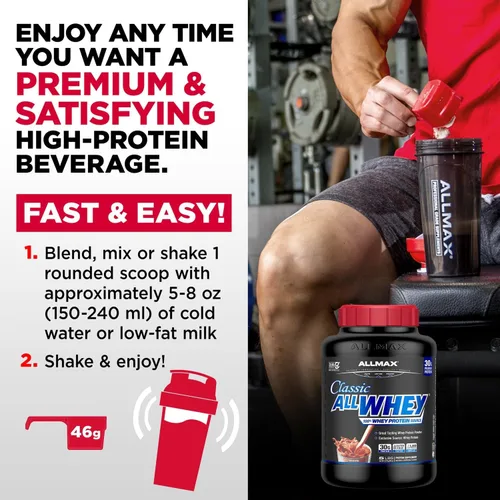 Miniatura 4 de ALLMAX Nutrition AllWhey Classic Whey proteína de suero de leche, vainilla francesa, 5 libras