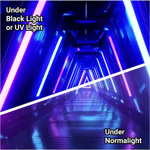 Miniatura 4 de QpaZynthy Tapiz de túnel de luz negra, tapiz de onda de vapor que brilla en la oscuridad, tapiz reactivo a los rayos UV, tapices de luz negra, neón