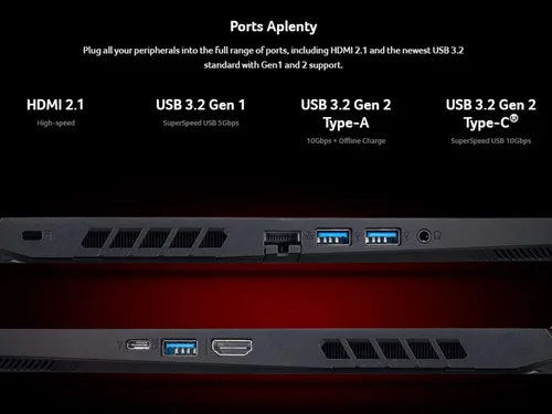Miniatura 3 de acer Nitro 5 AN515-45-R92M - Laptop para juegos, AMD Ryzen 7 5800H (8 núcleos), GPU NVIDIA GeForce RTX 3060, pantalla IPS FHD de 15.6 pulgadas, DDR4