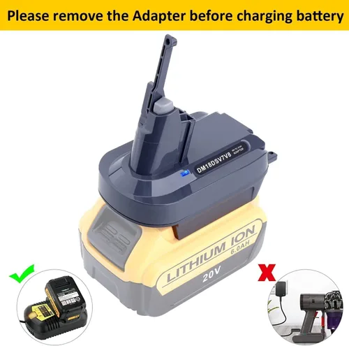Miniatura 7 de Adaptador de Batería V7 V8 Compatible con Batería Dewalt 20V Convertido a Reemplazo para Batería Dyson V7 V8 Serie SV10 SV11 Animal Absolute