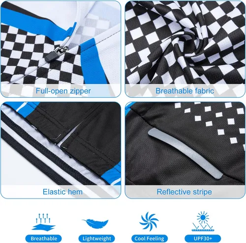 Miniatura 4 de Camisetas de ciclismo de verano para hombre, de manga corta, de secado rápido, para ciclismo de montaña, para carreras, traje de ciclismo