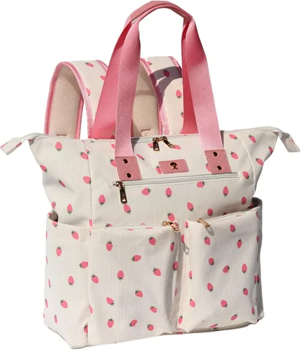 Miniatura 16 de ESVAN Bolsa de pañales Totepack Mochila 2 en 1 para mujer, multifuncional, de gran capacidad, con bolsillos aislados, viaje Multifunctional Rosa