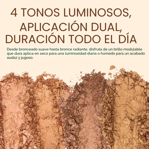 Miniatura 6 de Palladio Bronceador horneado, altamente pigmentado y fácil de mezclar, brillo bronceado brillante, uso seco o húmedo, dura todo el día, proporciona