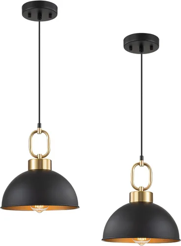Miniatura 8 de Luces colgantes de granja para isla de cocina, iluminación colgante de una sola cúpula de 10.2 pulgadas, luces de isla modernas de altura ajustable