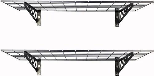 Miniatura 10 de Estante de pared SafeRacks, para garaje, 2 unidades, 45.72 x 121.92 cm, con ganchos para bicicleta Hammertone