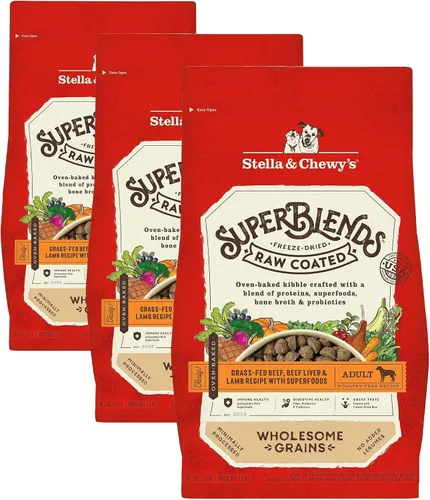Miniatura 13 de Stella & Chewy's SuperBlends Granos Saludables Crudos con Recubrimiento Hígado de Res Alimentado con Pasto, Receta de Hígado de Res y Cordero
