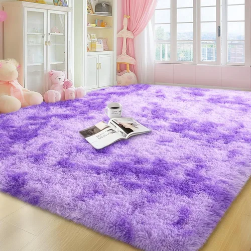 Miniatura 14 de qulint Alfombras de área de 5 x 7 pies para sala de estar, alfombra suave y esponjosa para dormitorio, alfombra de habitación de niños grandes, Gris