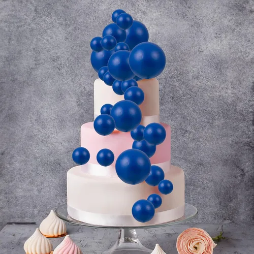 Miniatura 7 de Gyufise 30 piezas de adornos para pastel con bolas, adornos para pastel con bolas, adornos para cupcakes con bolas, adornos para pastel con bolas