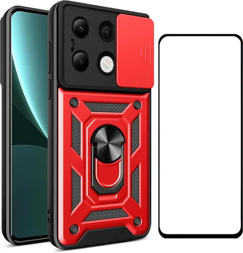 Miniatura 14 de Funda para Motorola Moto G 5G 2024 con protector de pantalla, funda protectora con protector de cámara, funda protectora con función atril para Moto