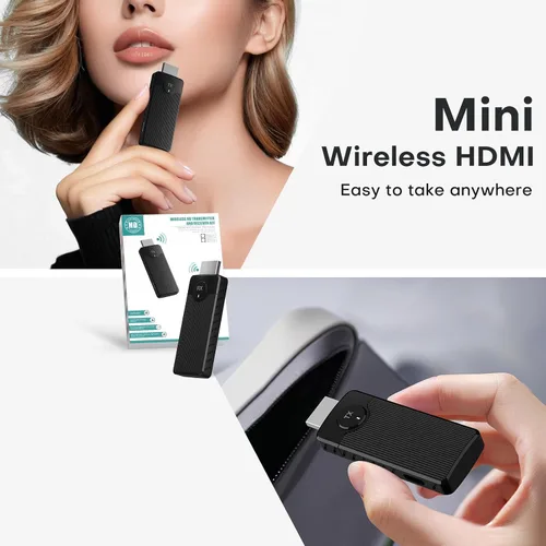 Miniatura 8 de Transmisor y receptor HDMI inalámbrico para kit de transmisión, antena incorporada de transmisión de baja latencia de transmisiones de video HD