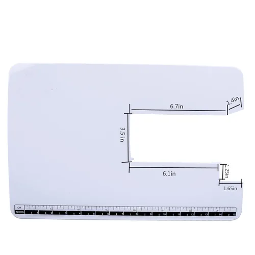 Miniatura 4 de AGM Mesa de extensión para máquina de coser compatible con máquina de coser 2685A, color blanco