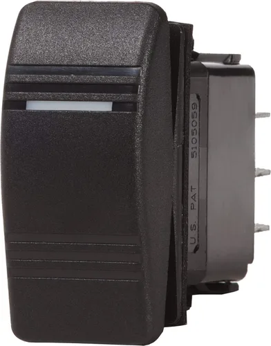 Blue Sea Systems - Interruptor Contoura III Resistente al agua, negro y gris