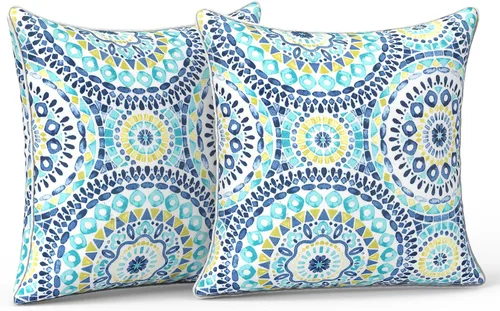 Miniatura 60 de LVTXIII Juego de 2 almohadas lumbares para patio, 12 x 20 pulgadas, resistentes a la decoloración, para exteriores con interiores, cojines lumbares