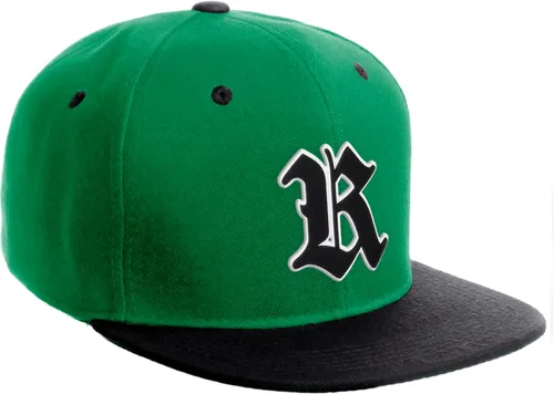 Miniatura 753 de Daxton Gorra clásica con visera de billete plano con letras del alfabeto inglés antiguo de la A a la Z