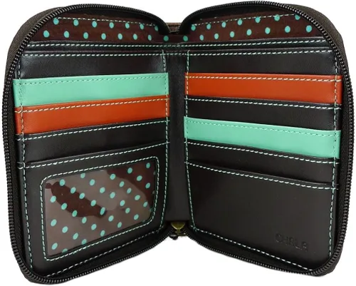 Miniatura 2 de Chala Bolsos Azul Pájaro Zip Alrededor de la cartera Hobo Amante de Aves Regalo