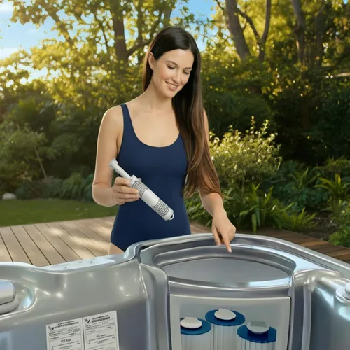 Miniatura 5 de Cartucho de iones de plata mineral para bañera de hidromasaje para cuidado tradicional de spas – Tecnología controlada de liberación de Ag+ 1.05%